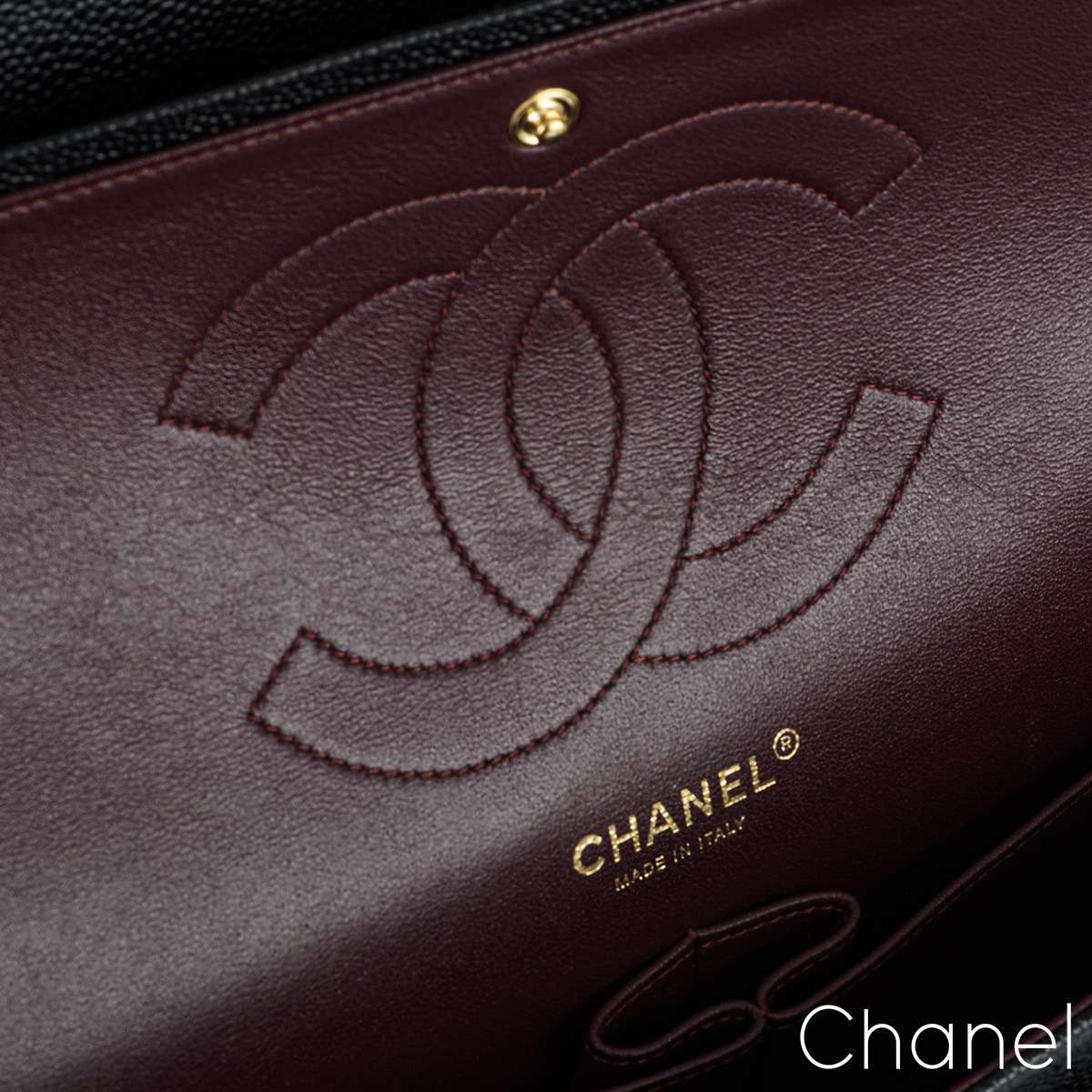 Chanel Black Quilted Caviar New Classic Double Flap Jumbo Q6BAQP0FK4070